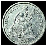 1875-CC Silver Seated Liberty Dime UNCIRCULATED
