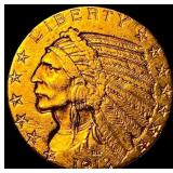 1913 Indian Head $5 Gold Half Eagle CLOSELY UNCIRC