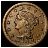 1853 Braided Hair Large Cent CLOSELY UNCIRCULATED