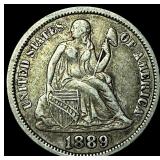 1889 Seated Liberty Dime NEARLY UNCIRCULATED