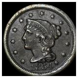 1854 Braided Hair Large Cent UNCIRCULATED