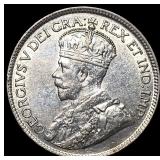 1917 Newfoundland Silver 25 Cents UNCIRCULATED