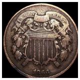 1866 Copper Two-Cent Piece CLOSELY UNCIRCULATED