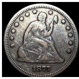 1877 Seated Liberty Quarter NEARLY UNCIRCULATED