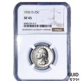 1932-D Washington Silver Quarter NGC XF45