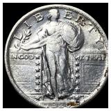 1920-S Silver Standing Liberty Quarter NEARLY UNCI