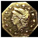 1870 Gold 1/4 Dollar California Fractional Token U