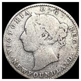 1894 Newfoundland Silver 10 Cents LIGHTLY CIRCULAT