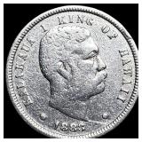1883 Hawaii Silver 10 Cents CLOSELY UNCIRCULATED