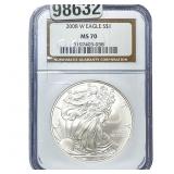 2008-W Silver Eagle NGC MS70