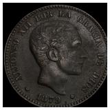 1879 Spain Alfonso XIIBronze 10 Centimos