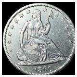 1860-S Silver Seated Liberty Half Dollar  UNCIRCU