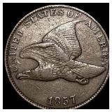 1857 Flying Eagle Cent NEARLY UNCIRCULATED