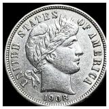 1908-D Silver Barber Dime CLOSELY UNCIRCULATED