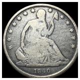 1840-O Silver Half Dollar ABOUT UNCIRCULATED