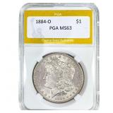 1884-O Morgan Silver Dollar PGA MS63