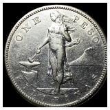 1909-S Philippines Silver Peso CLOSELY UNCIRCULATE