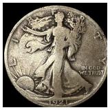1921-S Silver Walking Liberty Half Dollar  LIGHTL