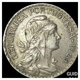 1929 Portugal Copper Nickel 1 Escudo