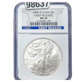 2008-W Silver Eagle NGC MS70