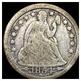1854-O Silver Seated Liberty Dime NICELY  CIRCULA
