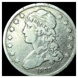 1838 Capped Bust Silver Quarter ABOUT  UNCIRCULAT