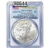 2012-W Silver Eagle PCGS MS70