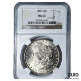 1887 Morgan Silver Dollar NGC MS63