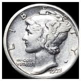 1923-S Silver Mercury Dime CHOICE AU