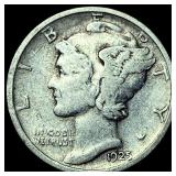 1925-D Silver Mercury Dime NEARLY UNCIRCULATED