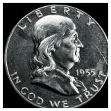 1955 Franklin Silver Half Dollar CHOICE PROOF