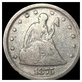 1875-S Silver Twenty Cents LIGHTLY CIRCULATED