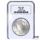 1924 Silver Peace Dollar NGC MS65