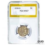 1938-D Buffalo Nickel PGA MS67