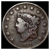 1831 Coronet Head Large Cent ABOUT UNCIRCULATED