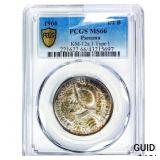 1966 Panama Silver 1/2 Balboa PCGS MS66 Type 1