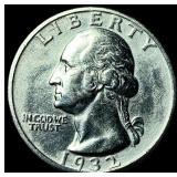 1932-S Silver Washington Quarter UNCIRCULATED