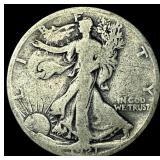 1921-S Silver Walking Liberty Half Dollar LIGHTLY