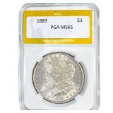 1889 Morgan Silver Dollar PGA MS65