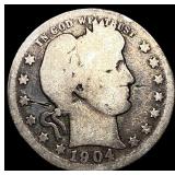 1904 Barber Quarter NICELY CIRCULATED