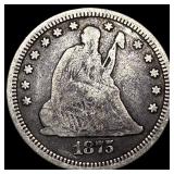1875 Seated Liberty Quarter ABOUT UNCIRCULATED