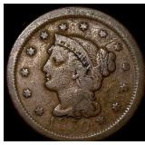 1850 Braided Hair Large Cent ABOUT UNCIRCULATED