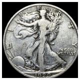 1929-S Silver Half Dollar Walking Liberty ABOUT UN
