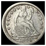 1853 Arrows Seated Liberty Silver Dime CLOSELY UNC