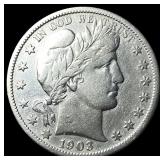 1903-S Silver Barber Half Dollar CLOSELY  UNCIRCU