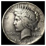 1921 Silver Peace Dollar NEARLY UNCIRCULATED