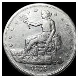 1876-S Silver Trade Dollar CLOSELY UNCIRCULATED