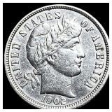 1902-O Silver Barber Dime CLOSELY UNCIRCULATED