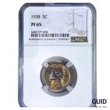 1938 Jefferson Nickel NGC PF65