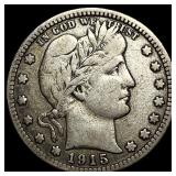 1915-D Silver Barber Quarter NEARLY UNCIRCULATED